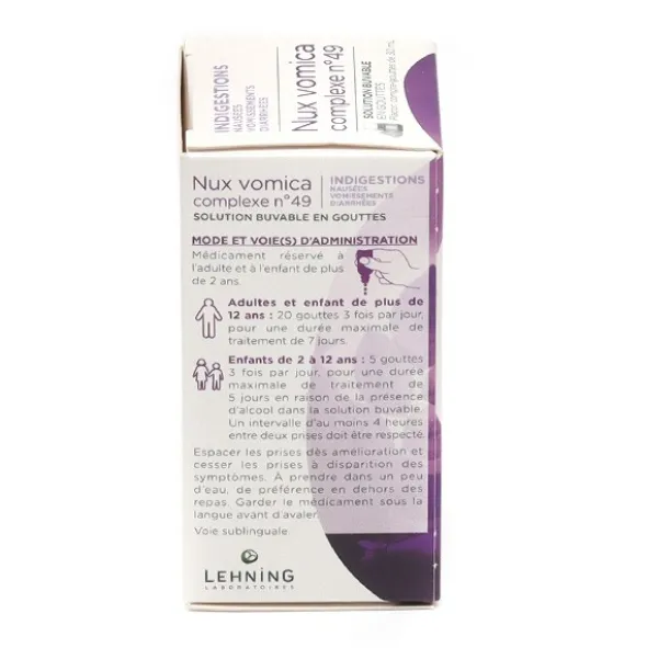 Lehning Nux Vomica Complexe n°49 solution buvable