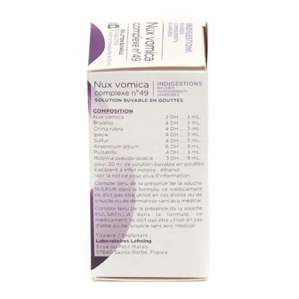 Lehning Nux Vomica Complexe n°49 solution buvable