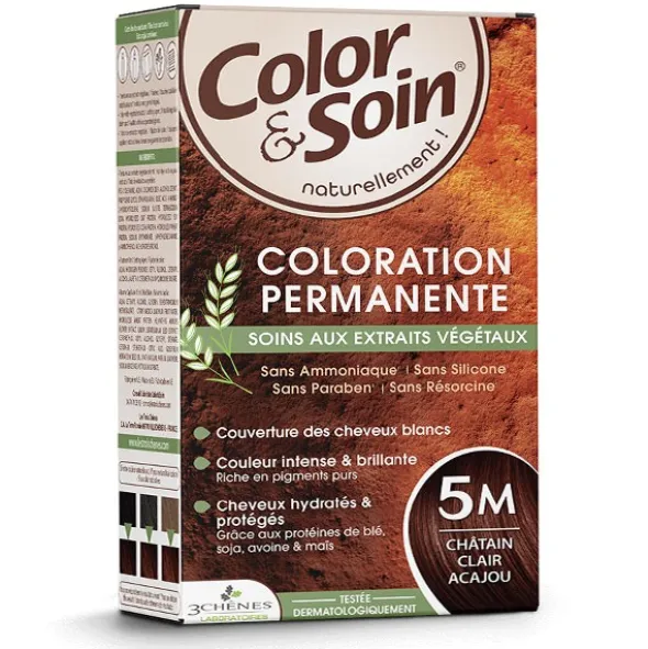 Les 3 Chênes Color et Soin coloration permanente châtain clair acajou 5M