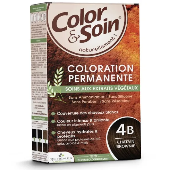 Les 3 Chênes Color et Soin coloration permanente châtain brownie 4B