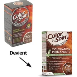 Les 3 chênes Color et Soin coloration permanente blond doré cuivré 7GC