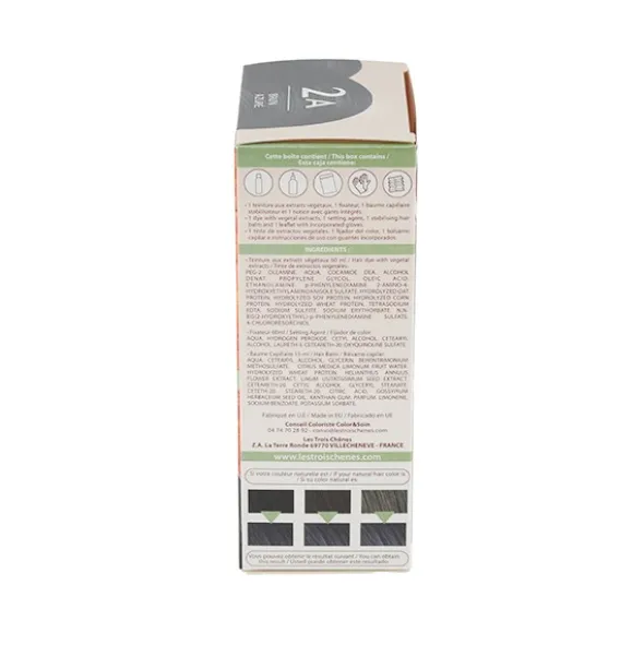 Les 3 Chênes Color et Soin coloration permanente brun azuré 2A