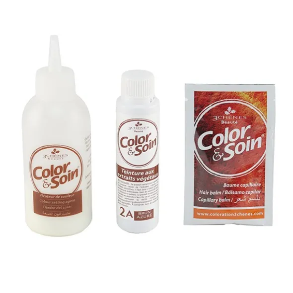 Les 3 Chênes Color et Soin coloration permanente brun azuré 2A