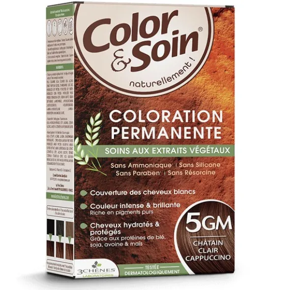 Les 3 Chênes Color et Soin coloration permanente châtain clair cappuccino 5GM
