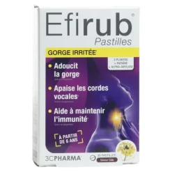 Les 3 chênes Efirub Gorge irritée pastilles