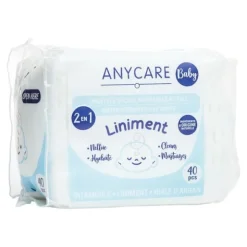 Lingettes sèches bébé au liniment Anycare Baby