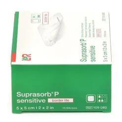 Lohmann Suprasorb P Sensitive Border lite pansement adhésif siliconé