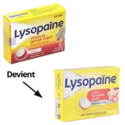 Lysopaïne Ambroxol citron sans sucre pastilles