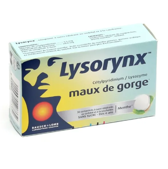 Lysorynx menthe comprimé à sucer