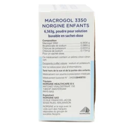 Macrogol 3350 Norgine enfant sachet