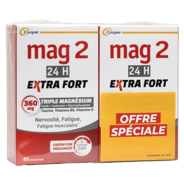 Mag 2 24h Extra Fort comprimés