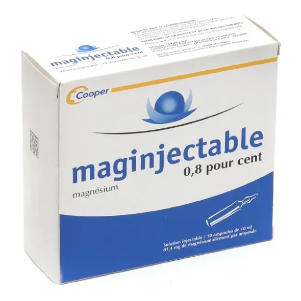 Maginjectable 0,8 % ampoules