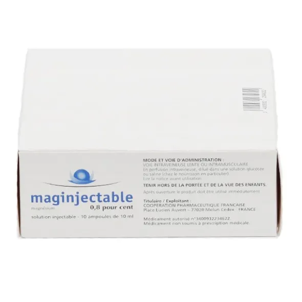 Maginjectable 0,8 % ampoules