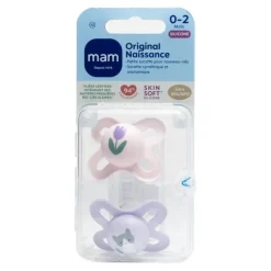 MAM Original naissance Sucette symétrique silicone 0-2 mois