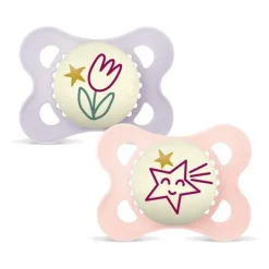 MAM Original sucette silicone anatomique 2-6 mois Nuit