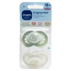 MAM Original sucette silicone anatomique +18 mois Nuit