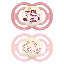 MAM sucette anatomique silicone +6 mois Perfect Nuit