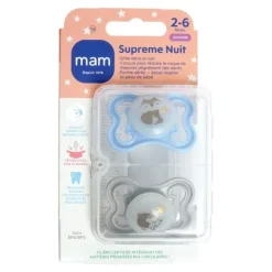 MAM Supreme Nuit Sucette anatomique silicone 2-6 mois