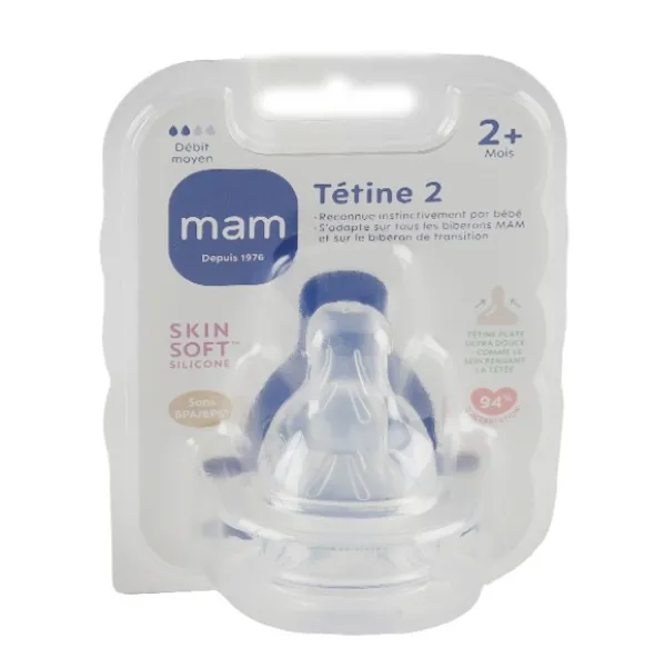 MAM 2 tétines biberon
