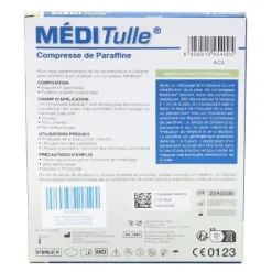 Méditulle tulle gras 10 compresses paraffinées