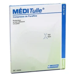 Méditulle tulle gras 10 compresses paraffinées