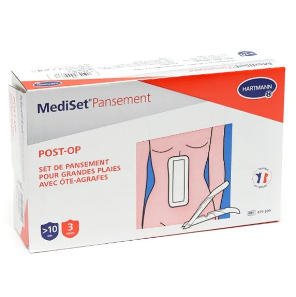 MediSet Pansement Post-Op Grandes plaies avec ôte-agrafes