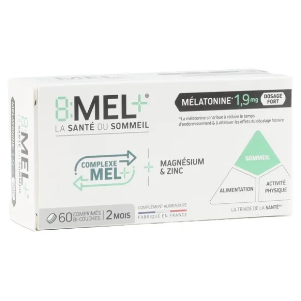 8 Mel+ Mélatonine 1,9 mg comprimés