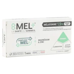 8 Mel+ Mélatonine 1,9 mg comprimés
