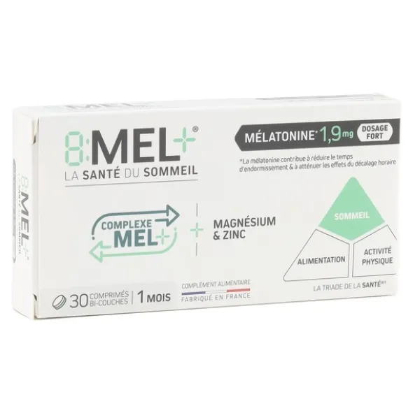 8 Mel+ Mélatonine 1,9 mg comprimés