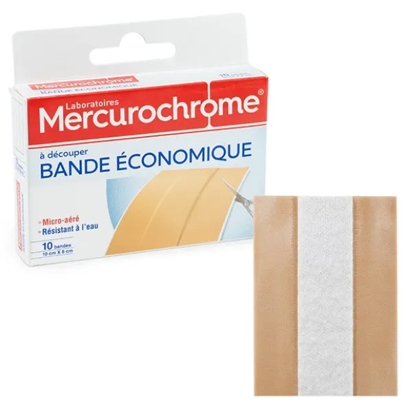 Mercurochrome Pansement à découper économique 10 x 6 cm