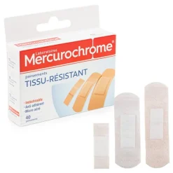 Mercurochrome Tissu résistant Pansements assortis