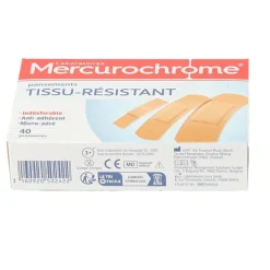 Mercurochrome Tissu résistant Pansements assortis