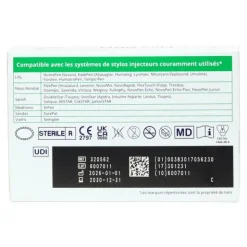 Micro Fine Ultra aiguille pour stylo à insuline x100