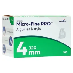 Micro Fine Ultra aiguille pour stylo à insuline x100