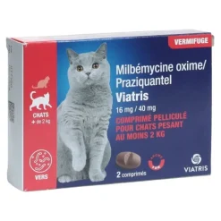 Milbémycine Praziquantel vermifuge chat