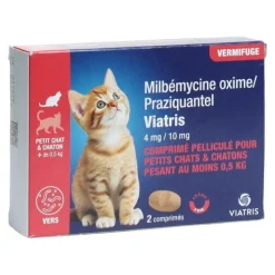 Milbémycine Praziquantel vermifuge chat