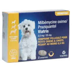 Milbémycine Praziquantel Viatris vermifuge chien