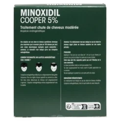 Minoxidil 5% Cooper solution alopécie