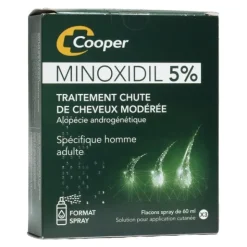 Minoxidil 5% Cooper solution alopécie