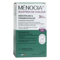 Ménocia Bouffées de chaleur Ménopause & Périménopause gélules