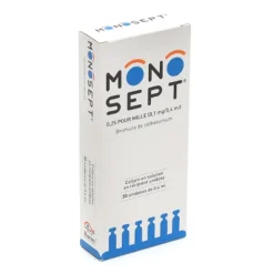 Monosept 0,25 pour mille collyre unidoses