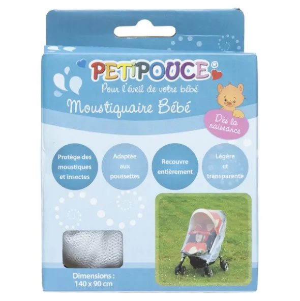 Moustiquaire bébé pour poussette Petipouce