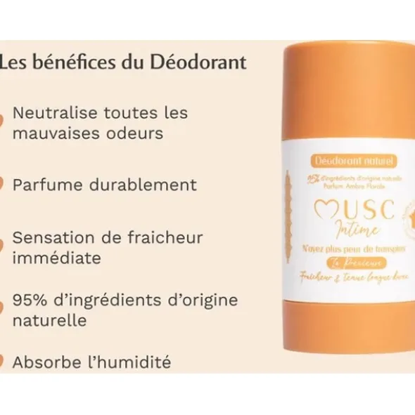 Musc Intime Déodorant solide parfumé