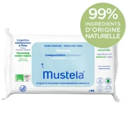 Mustela Lingettes nettoyantes à l'eau