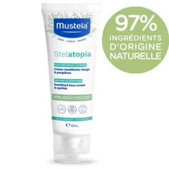 Mustela Stelatopia crème émolliente visage bébé