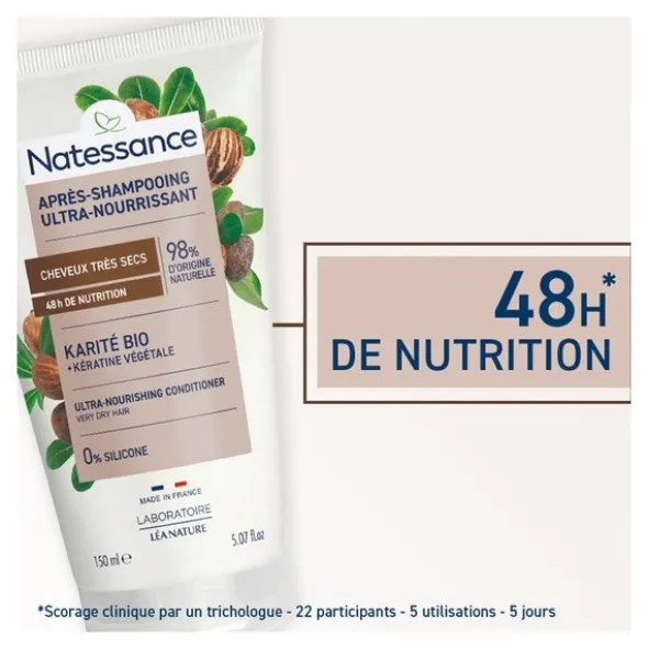 Natessance Après Shampooing Ultra Nourrissant Karité bio et kératine