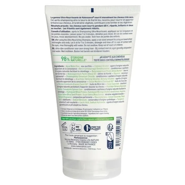 Natessance Après Shampooing Ultra Nourrissant Karité bio et kératine