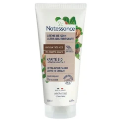 Natessance Crème de soin capillaire Karité bio et Kératine végétale