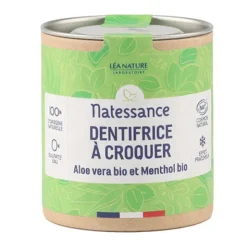 Natessance dentifrice à croquer Aloe vera et Menthol bio