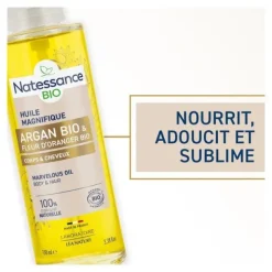 Natessance Huile sèche magnifique à l'huile d'argan Bio